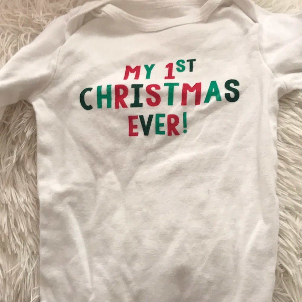 First Christmas long sleeve onesie